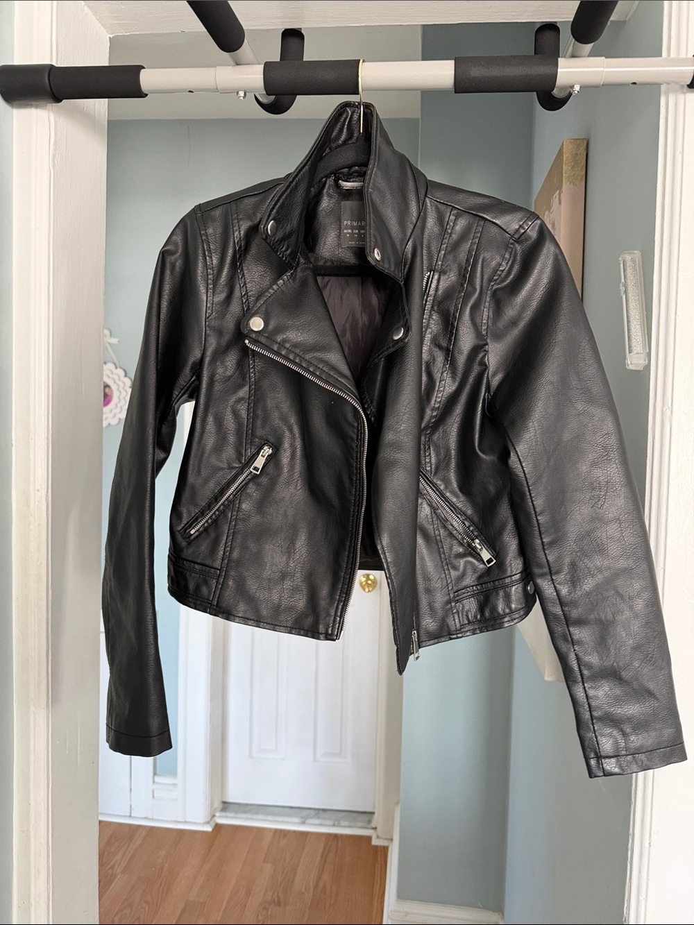 Primark Black Faux Leather Biker Jacket